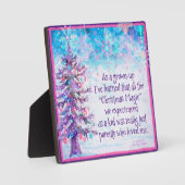 親がかわいらしクリスマスに魔法のインスピレーションを与える フォトプラーク (正面)