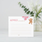 親がカードになるためのテディベアベビーアドバイス (スタンド正面)