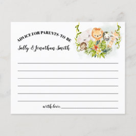 親がカードになるジャングル動物アドバイス チラシ