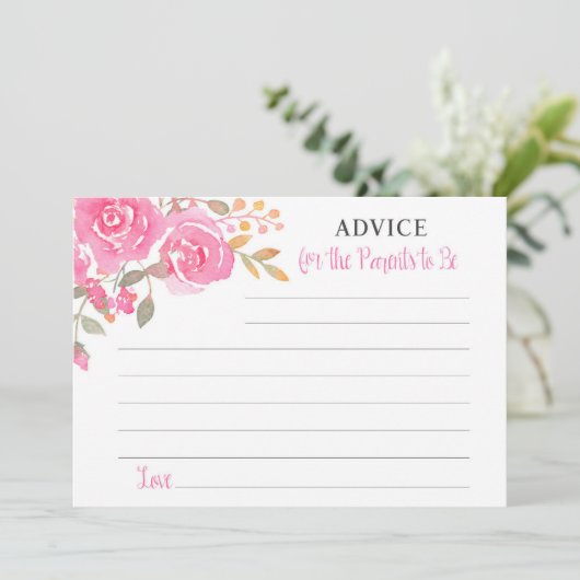 親がカードになるピンクの水色アドバイス 招待状 (スタンド正面)