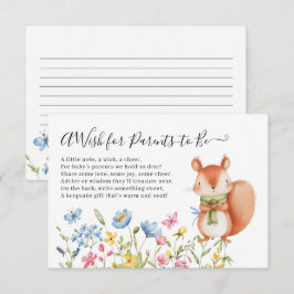 親がシャワーを浴びたいと願うリス・ナツキン エンクロージャーカード