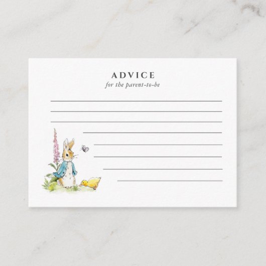 親がピーター・ラビットになるためのアドバイス アドバイスカード (正面)