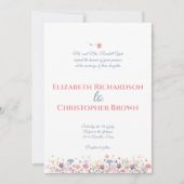 親がホストす結婚る水彩花|過去記事 招待状 (正面)