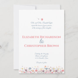 親がホストす結婚る水彩花|過去記事 招待状