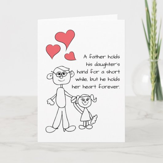 親が娘の手を取る カード (正面)