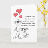 親が娘の手を取る カード (黄色い花)