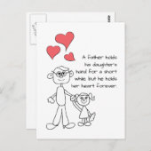 親が娘の手を取る ポストカード (正面/裏面)