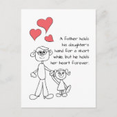 親が娘の手を取る ポストカード (正面)