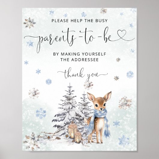 親が封救済筒に忙し住所を書く ポスター (正面)