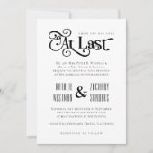 親が彼らの日を来最後にホスト結婚した 招待状 (正面)