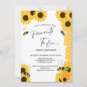 親が赤ちゃんを迎えるためのシャワーを浴びせよう 招待状 (正面)