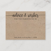 親が願い事素朴やアドバイスカードに エンクロージャーカード (正面)