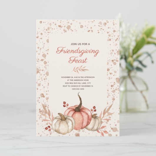 親しみあふれる素朴ごちそう秋 招待状 (スタンド正面)