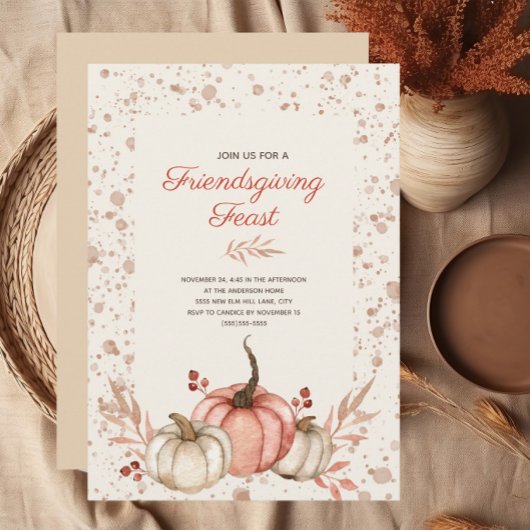 親しみあふれる素朴ごちそう秋 招待状