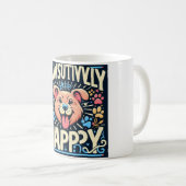 親しみのこもった幸せ コーヒーマグカップ (正面右)