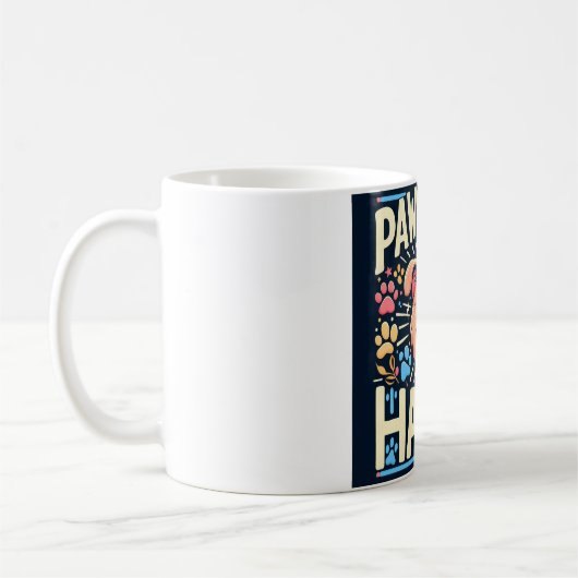 親しみのこもった幸せ コーヒーマグカップ (左)