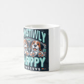 親しみのこもった幸せ コーヒーマグカップ (正面右)