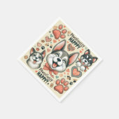 親しみのこもった幸せ スタンダードカクテルナプキン (角)