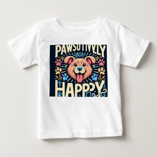 親しみのこもった幸せ ベビーTシャツ (正面)
