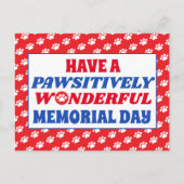 親しみのこもった素晴らしいメモリアルデーを持つ ポストカード (正面)