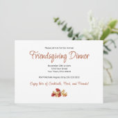 親しみやすいディナーエレガントの葉感謝祭 招待状 (スタンド正面)