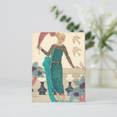 親しみやすいハトbyジョージ・バービア ポストカード (スタンド正面)