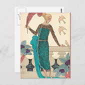 親しみやすいハトbyジョージ・バービア ポストカード (正面/裏面)