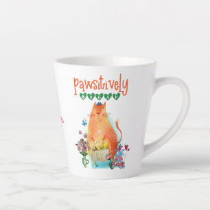 親しみやすいビーガンかわいい猫おもしろい引用文 カフェラテマグ