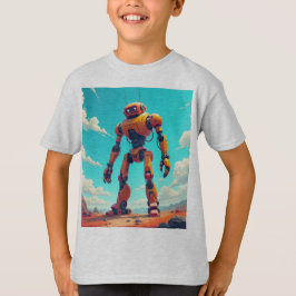 親しみやすい学生ロボット Tシャツ
