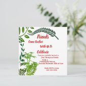 親しみやすい緑の秋紅葉 招待状 (スタンド正面)