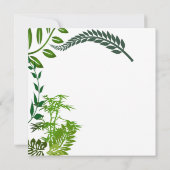 親しみやすい緑の秋紅葉 招待状 (裏面)