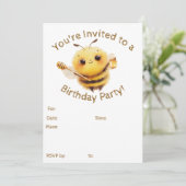 親しみやすい蜂のパーティー招待状 招待状 (スタンド正面)