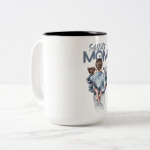親すごいギフトのためのMOMマグカップ ツートーンマグカップ (正面左)