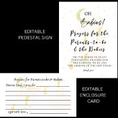 親とベビーのペデスタルサインの祈りの言葉 台座サイン