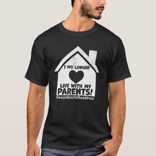 親と同居しないって言ったよねこの住所で Tシャツ (正面)
