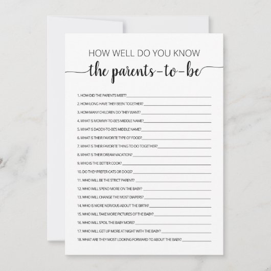 親と親のカードを知ってるか 招待状 (正面)