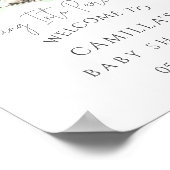 親にスキー冬の赤ちゃんシャワーへようこそ ポスター (角)