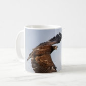 親に怒鳴食べ物を与える禿鷲 コーヒーマグカップ (正面左)