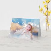 親に新しいエンジェルカードを贈って祝う カード (黄色い花)