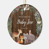 親に期待しているウッドランドの動物 セラミックオーナメント (左)
