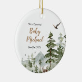 親に期待するウィンターウッドランド動物 セラミックオーナメント (右)