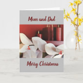 親に聖降誕祭お目出度最高のう! カード (黄色い花)