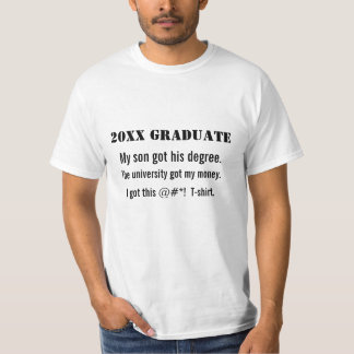 親のためのおもしろいな大学院のワイシャツ Tシャツ