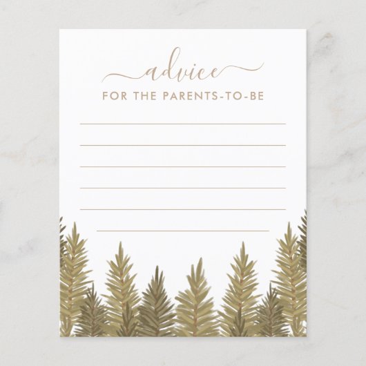 親のためのアドバイスウッドランド赤ちゃんシャワーゲーム (正面)