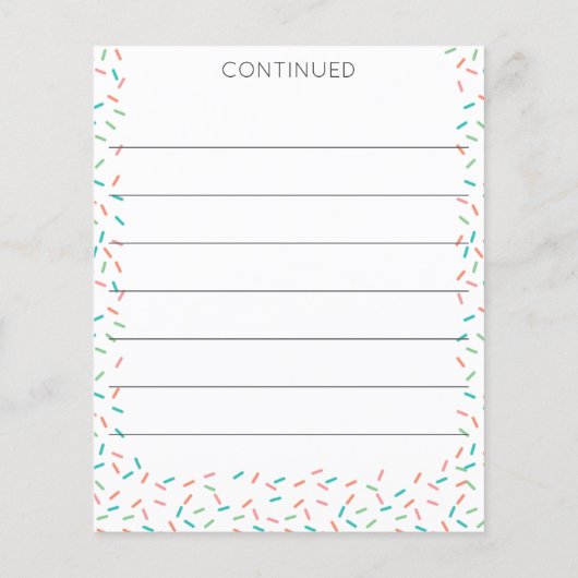 親のためのアドバイスドーナスベイビーシャワーゲーム (裏面)