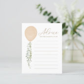 親のためのアドバイスバルーンベビーシャワーゲーム (スタンド正面)