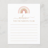 親のためのアドバイスピンクの虹の赤ちゃんシャワーゲーム (正面)