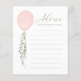 親のためのアドバイスピンクバルーン赤ちゃんシャワーゲーム