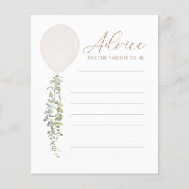 親のためのアドバイスホワイトバルーンベビーシャワーゲーム