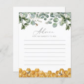 親のためのアドバイス蜂の緑の赤ちゃんシャワーゲーム (正面/裏面)